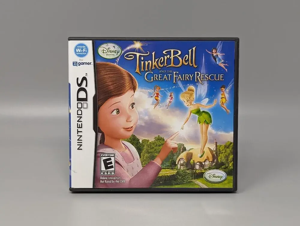 Tinkerbell Great Fairy Rescue Nintendo DS Replacement Case & Manual Only No Game